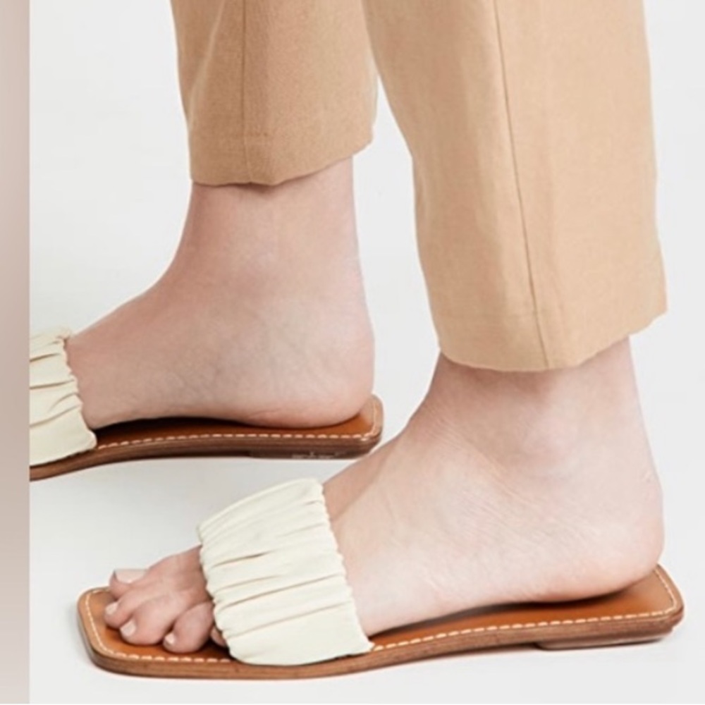 STAUD Nina Ruched Sandals 37